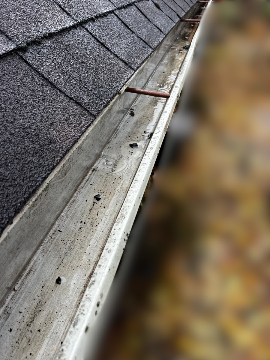 Gutters after cleaning